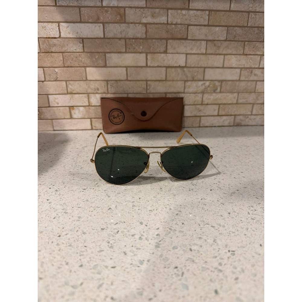 Ray Ban Bausch Lomb Aviator‎ Sunglasses Vintage w Case